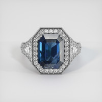 4.27 Ct. Sapphire Ring, 18K White Gold 1