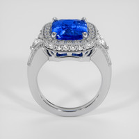 5.60 Ct. Blue Sapphire Ring, 18K White Gold 3