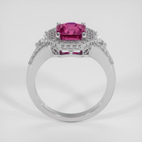 3.16 Ct. Purplish Pink Sapphire Ring, 18K White Gold 3