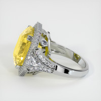 15.02 Ct. Yellow Sapphire Ring, 18K White Gold 4