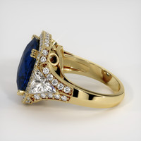 10.33 Ct. Blue Sapphire Ring, 14K Yellow Gold 4