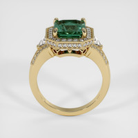 3.06 Ct. Bluish Green Sapphire Ring, 14K Yellow Gold 3