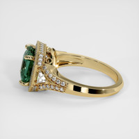 3.06 Ct. Bluish Green Sapphire Ring, 14K Yellow Gold 4