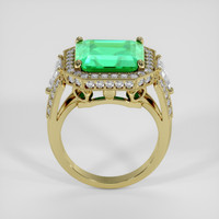 6.81 Ct. Emerald Ring, 18K Yellow Gold 3