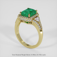 2.57 Ct. Emerald Ring, 18K Yellow Gold 2