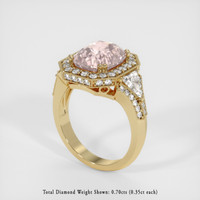 5.28 Ct. Padparadscha Sapphire Ring, 18K Yellow Gold 2
