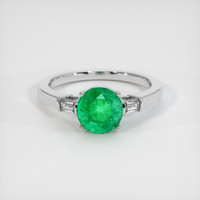 1.45 Ct. Emerald Ring, Platinum 950 1