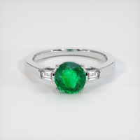 1.13 Ct. Emerald Ring, Platinum 950 1