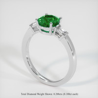 1.13 Ct. Emerald Ring, Platinum 950 2