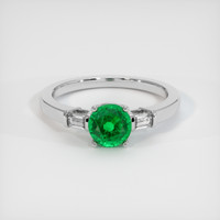 0.94 Ct. Emerald Ring, Platinum 950 1