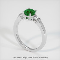 0.94 Ct. Emerald Ring, Platinum 950 2