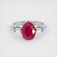 2.47 Ct. Ruby Ring, Platinum 950 1