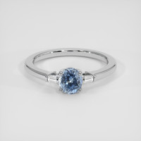 0.90 Ct. Greyish Blue Sapphire Ring, Platinum 950 1