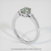2.25 Ct. Bi Color Sapphire Ring, 14K White Gold 2
