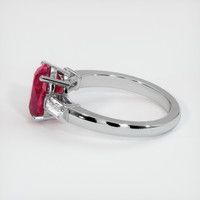 2.47 Ct. Ruby Ring, 14K White Gold 4