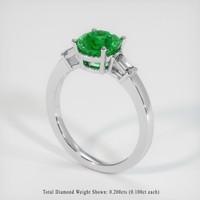 1.45 Ct. Emerald Ring, 18K White Gold 2
