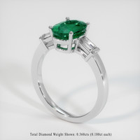 1.61 Ct. Emerald Ring, 18K White Gold 2