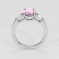 2.23 Ct. Pink Sapphire Ring, 18K White Gold 3