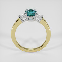 1.33 Ct. Greenish Blue Sapphire Ring, 18K White & Yellow 3