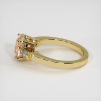 1.84 Ct. Peach Sapphire Ring, 10K Yellow Gold 4