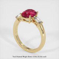 2.47 Ct. Ruby Ring, 14K Yellow Gold 2