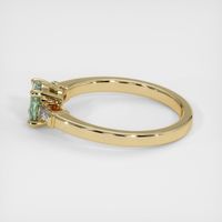 0.85 Ct. Green Sapphire Ring, 14K Yellow Gold 4