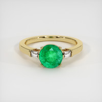 1.45 Ct. Emerald Ring, 18K Yellow Gold 1