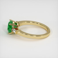 1.45 Ct. Emerald Ring, 18K Yellow Gold 4