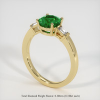 1.13 Ct. Emerald Ring, 18K Yellow Gold 2