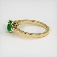 0.94 Ct. Emerald Ring, 18K Yellow Gold 4