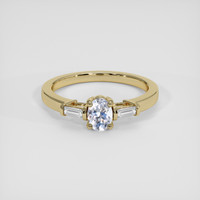 0.55 Ct. Greyish Blue Sapphire Ring, 18K Yellow Gold 1