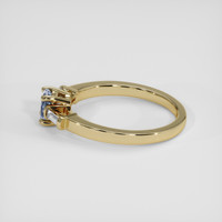 0.55 Ct. Greyish Blue Sapphire Ring, 18K Yellow Gold 4