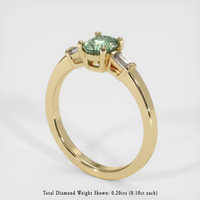 0.85 Ct. Sapphire Ring, 18K Yellow Gold 2