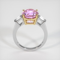 4.65 Ct. Purplish Pink Sapphire Ring, 14K Yellow & White 3