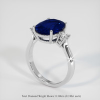 5.75 Ct. Blue Sapphire Ring, Platinum 950 2