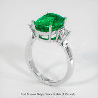 4.47 Ct. Emerald   Ring, Platinum 950 2