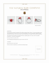 Ruby Ring 4.26 Ct., Platinum 950 Appraisal