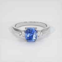 1.98 Ct. Blue Sapphire Ring, Platinum 950 1