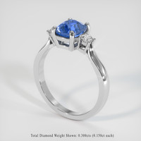 1.98 Ct. Blue Sapphire Ring, Platinum 950 2