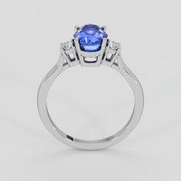 3.31 Ct. Blue Sapphire Ring, Platinum 950 3