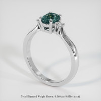 0.75 Ct. Sapphire Ring, Platinum 950 2