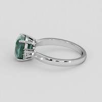 4.50 Ct. Bluish Green Sapphire Ring, Platinum 950 4