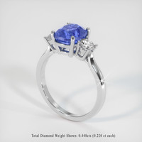 2.93 Ct. Sapphire Ring, 14K White Gold 2