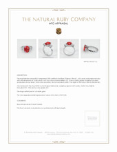 Ruby Ring 4.26 Ct., 14K White Gold Appraisal