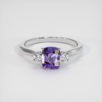 1.51 Ct. Sapphire Ring, 14K White Gold 1