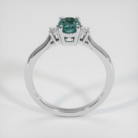 0.75 Ct. Sapphire Ring, 14K White Gold 3