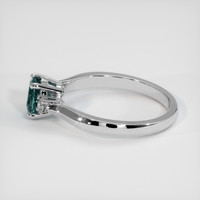 0.75 Ct. Sapphire Ring, 14K White Gold 4
