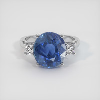 3.80 Ct. Sapphire Ring, 18K White Gold 1