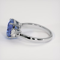 3.33 Ct. Blue Sapphire Ring, 18K White Gold 4