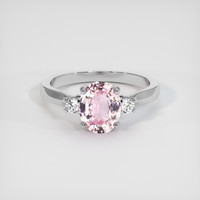 1.58 Ct. Sapphire Ring, 18K White Gold 1